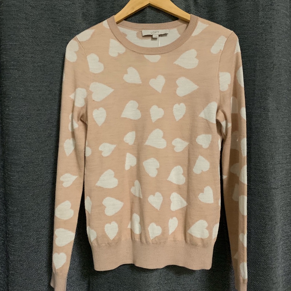 Loft sweater with ❤️❤️